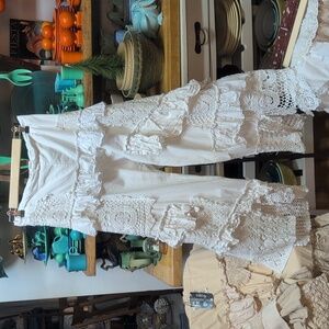 NWTO RitaNoTiara Hand Crafted Embroiderd Linen&Cotton Lisa Pantaloons